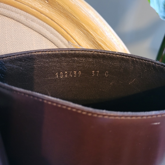 GUCCI pony and leather knee-high heeled boots - Picture 11 of 12